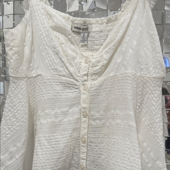 White Ruffled Women's Top - Picture 3 of 4